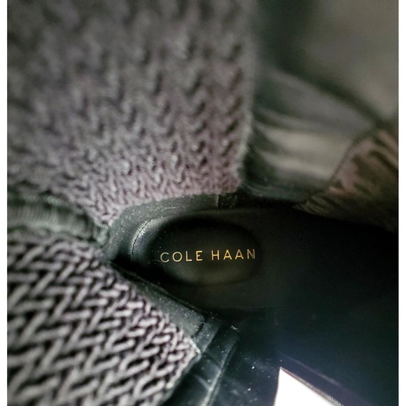 Cole Haan Boots Clover Stretch W24816 Black 7.5 B Leather/Texture Buckle Rubber - Picture 10 of 15